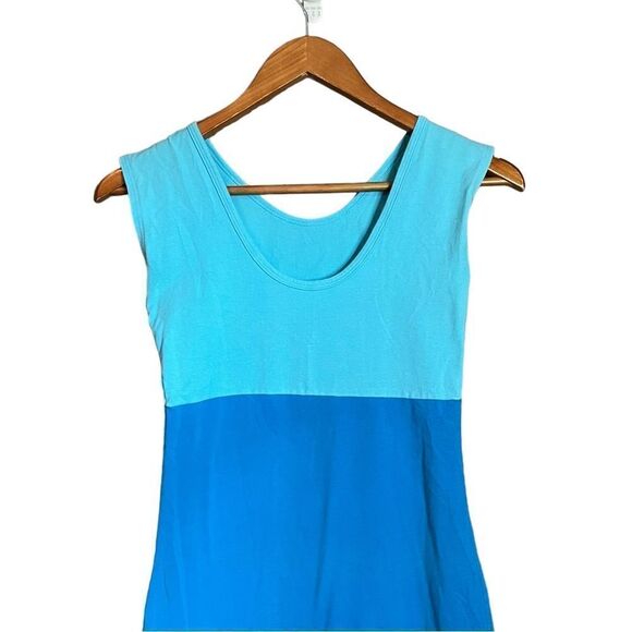 American Apparel‎ blue colour block dress. Size small - Picture 6 of 8